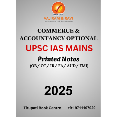 Commerce & Accountancy Optional Printed Notes (OB/ OT/ IR/ FA/ AUD/ FMI)
