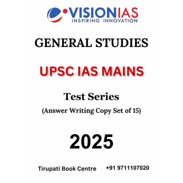 Vision General Studies Mains 2025 Answer Writing Copy Test (Set of 15)