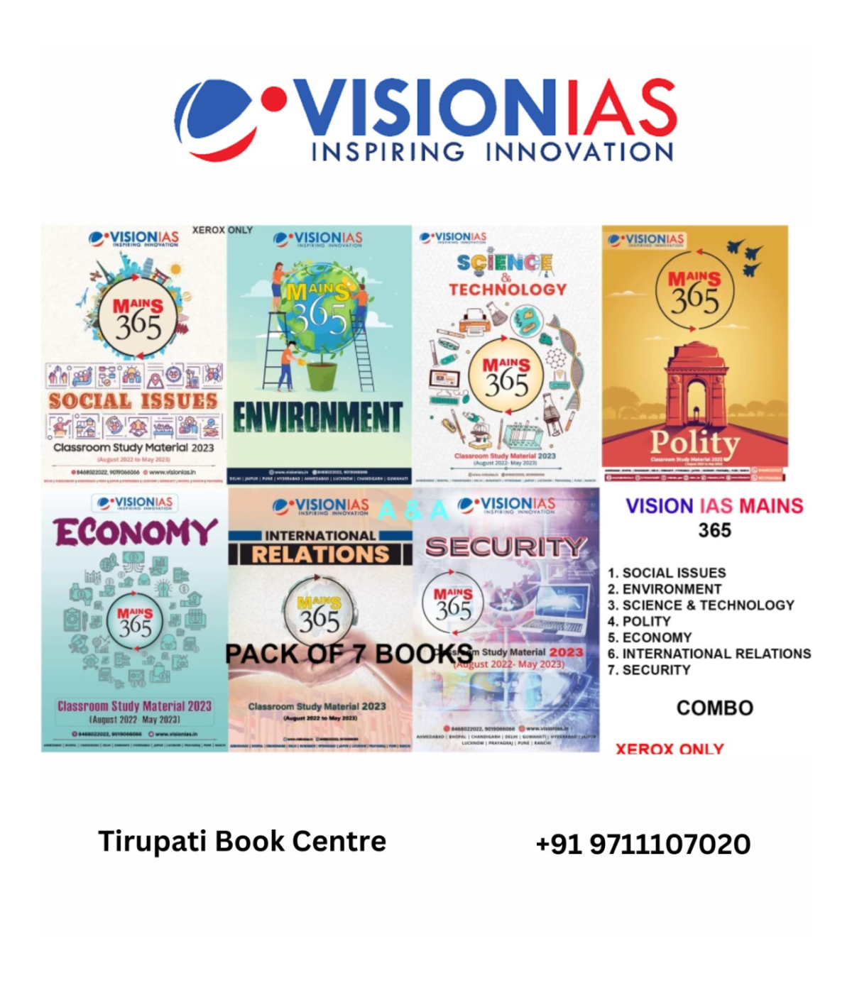 Vision IAS Mains 365 Polity, Ethics, Economy, Environment, Social Issues, Science Tech, International Relation Security