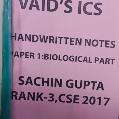 VAID'S ICS,Anthropology,IAS UPSC (MAINS) HandWritten