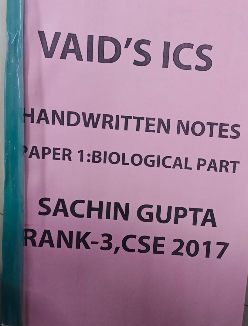 VAID'S ICS,Anthropology,IAS UPSC (MAINS) HandWritten
