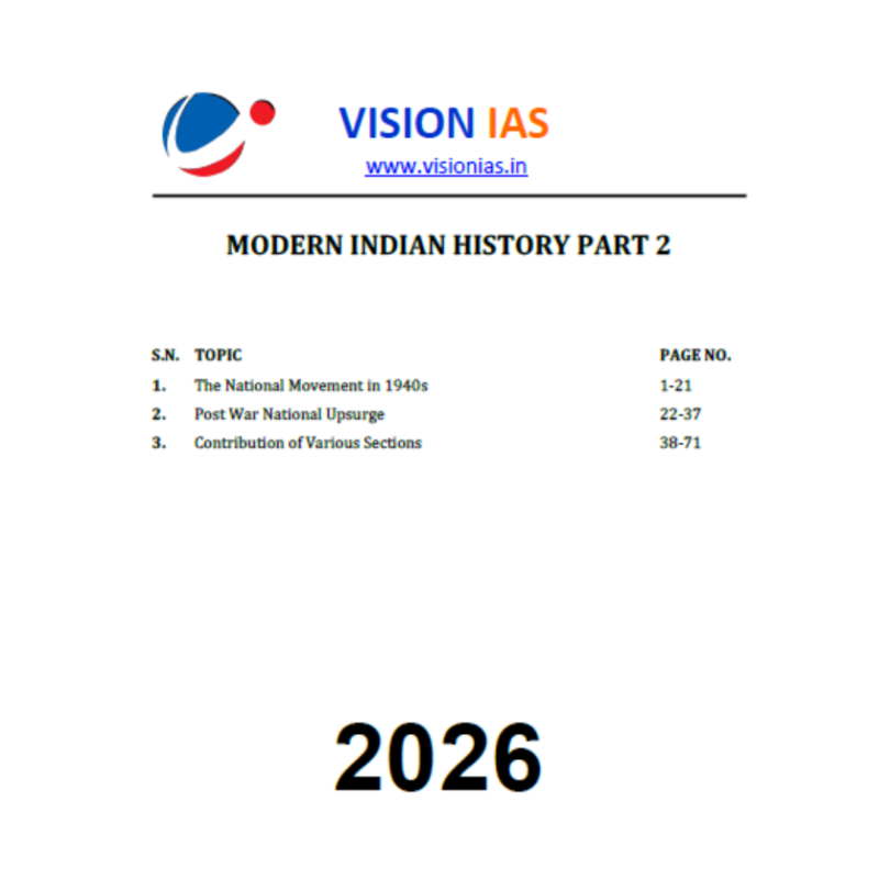 VISION IAS Modern History Part 1&2 2025 | UPSC