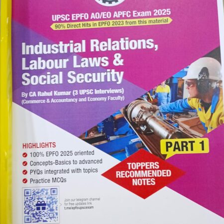 UPSC EPFO AO/EO APFC Exam 2025 Industrial Relations L  UPSC