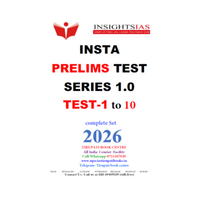 Insights IAS Prelims Test Series 2026 test 1 to 10 Complete Set [B/W Printout]