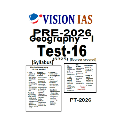 Vision IAS pre -2026 Geography -I Test -16