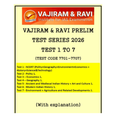 Vajiram & Ravi Prelims Test Series 2026 (Test 1–7) with Detailed Explanations