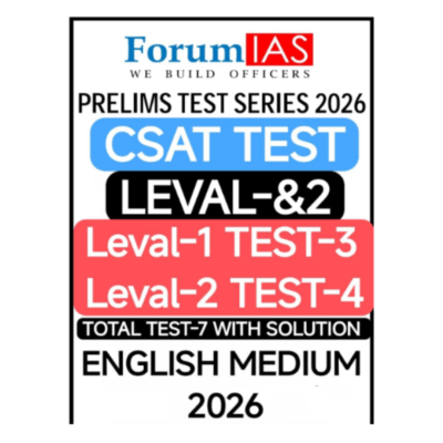 ForumIAS Prelims Test Series 2026 – CSAT Test Level 1 & 2 (English Medium)