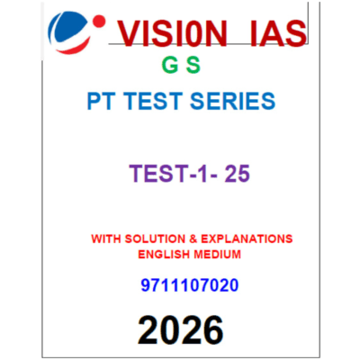 Vision IAS GS PT Test Series 2026 (Test 1–25) – English Medium
