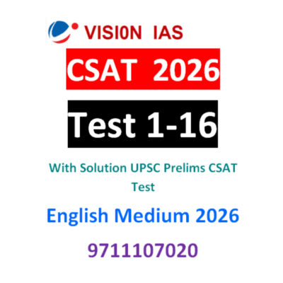 VISION IAS CSAT 2026 Test Series (Test 1–16) – English Medium with Solutions