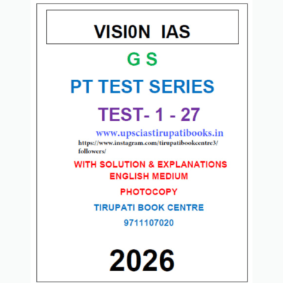 VISION IAS GS PT Test Series 2026 (Test 1–27) – English Medium with Solutions & Explanations