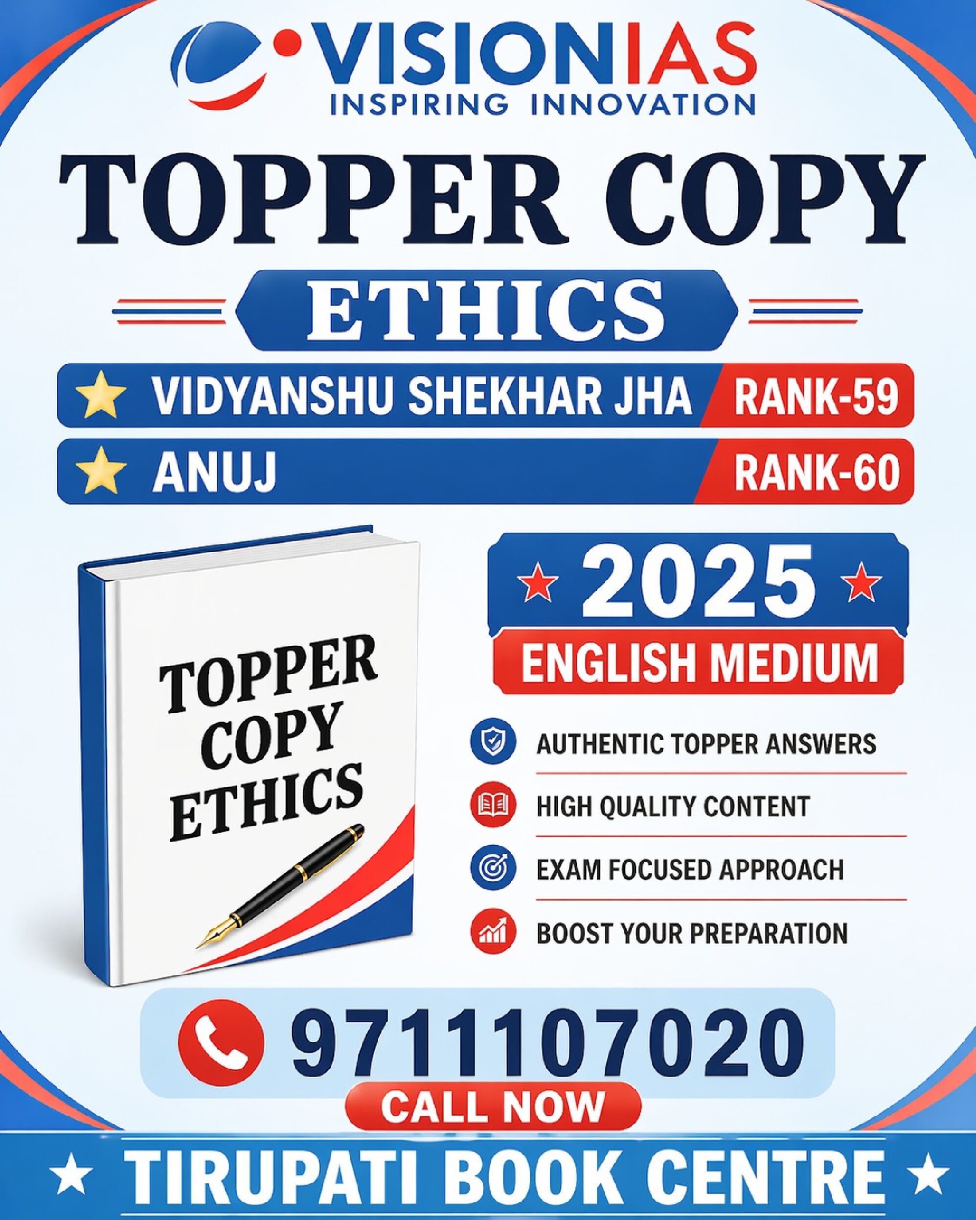 Vision IAS Ethics Topper Copy 2025 (Vidyanshu Shekhar Jha & Anuj)