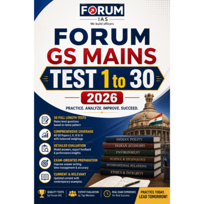 Forum IAS GS Mains 2026 - Complete Test Series (Pack of 30 Full-Length Tests)