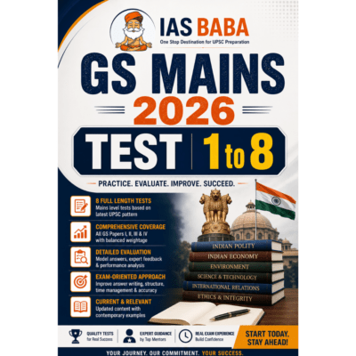 IAS Baba GS Mains 2026 - Test Pack (Tests 1–8)