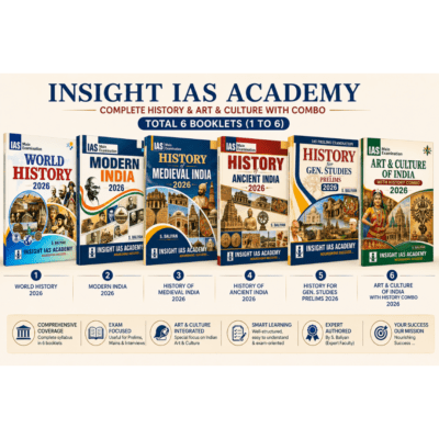 Insight IAS Academy Complete History & Art and Culture Combo (Set of 6 Booklets) – 2026,S.Baliyan Sir Printed notes