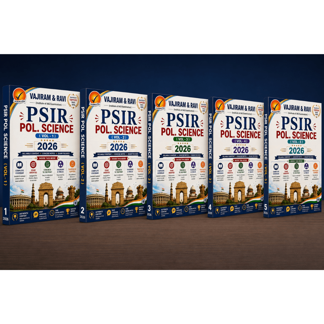 Vajiram & Ravi Political Science (PSIR) Optional Notes - 2026 Edition (Set of 5 Volumes)