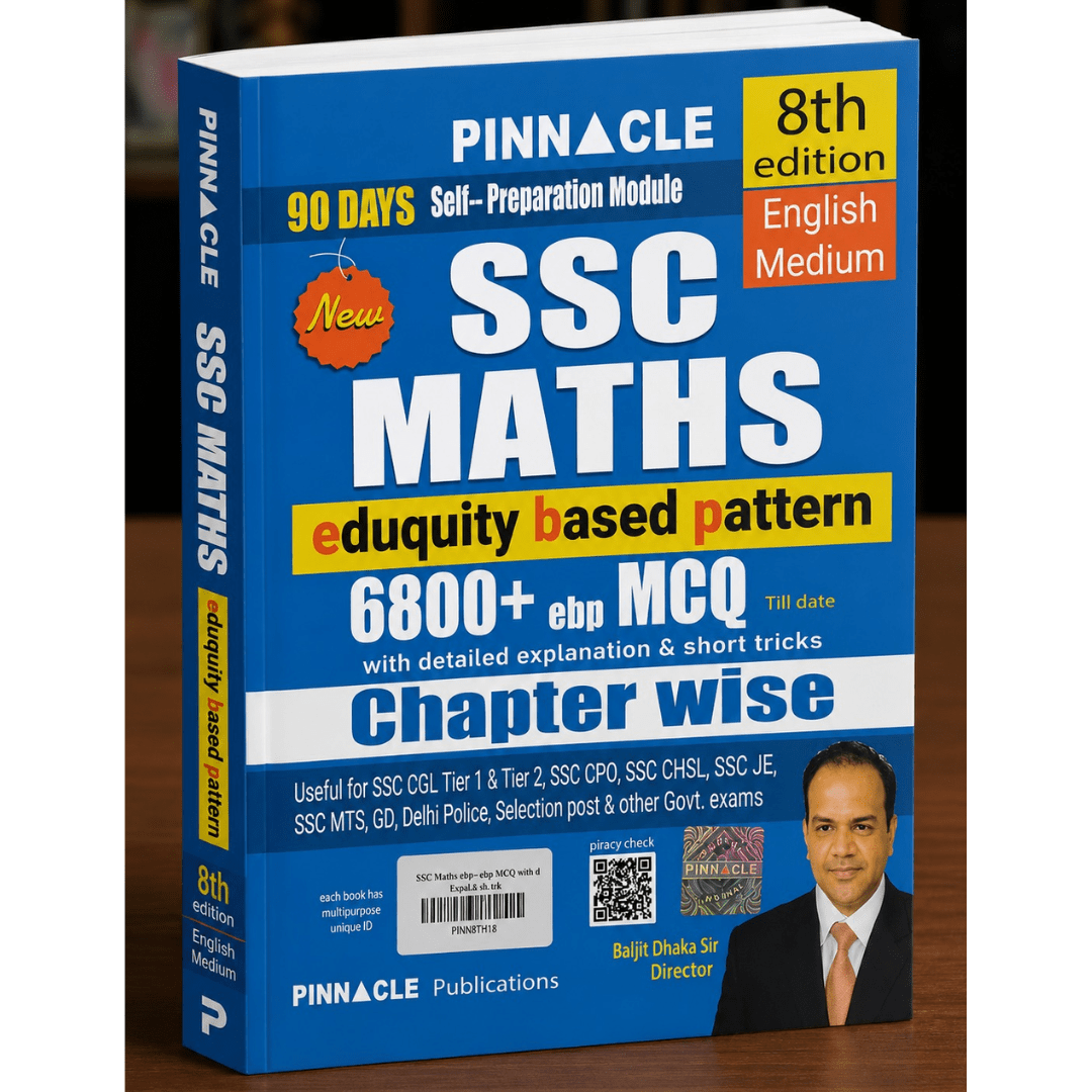 Pinnacle SSC Maths 90 Days Self-Preparation Module – 8th Edition English Medium | Chapter Wise MCQ Book