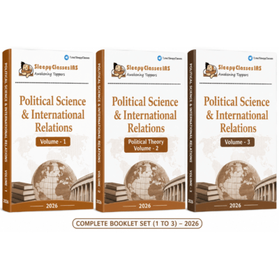 Sleepy Classes IAS PSIR Complete Booklet Set (Volume 1 to 3) – 2026 Edition