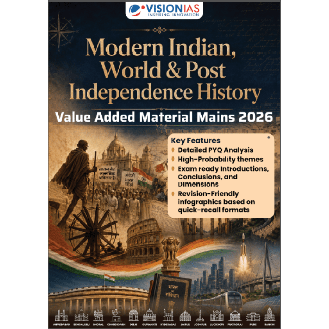 Vision IAS History Value Added Material for UPSC Mains 2026 (Modern, World & Post Independence)