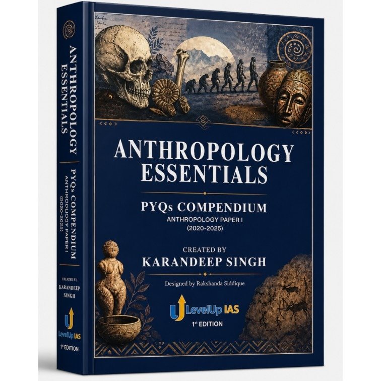 LevelUp IAS Anthropology Essentials PYQs Compendium Paper 1 (2020-2025) 1st Edition by Karandeep Singh