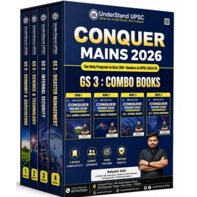 UnderStand UPSC Conquer Mains 2026 GS 3 Combo Books (Set of 4 Booklets) by Satyam Jain – Complete General Studies Paper 3 Study Material