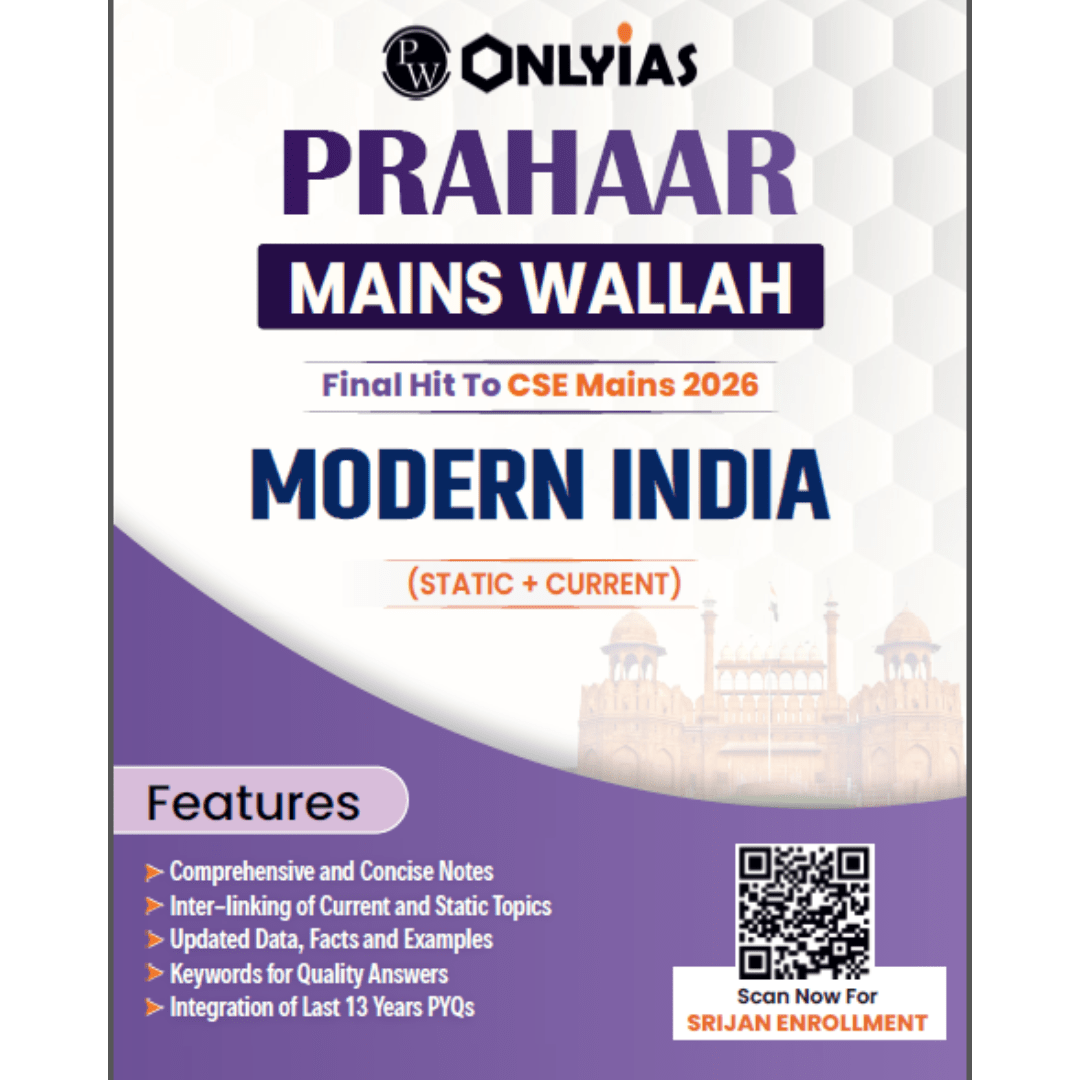 PW OnlyIAS Prahaar Mains Wallah: Modern India (Static + Current)2026