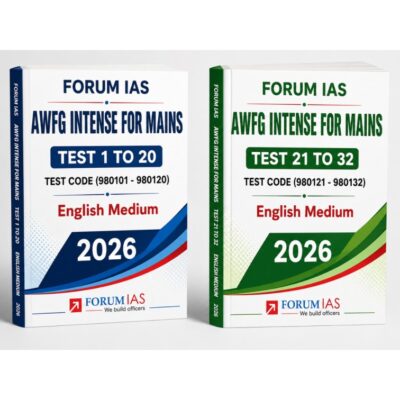 Forum IAS AWFG Intense for Mains 2026 Complete Test Series Combo (Test 1 to 32) – English Medium PHOTOCOPY