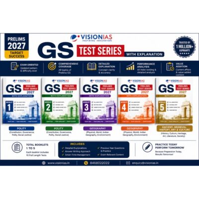 VisionIAS GS Prelims Test Series 2027 | Booklet 1–5 Combo | UPSC Prelims Practice with Detailed Explanation & Analysis PHOTOCOPY