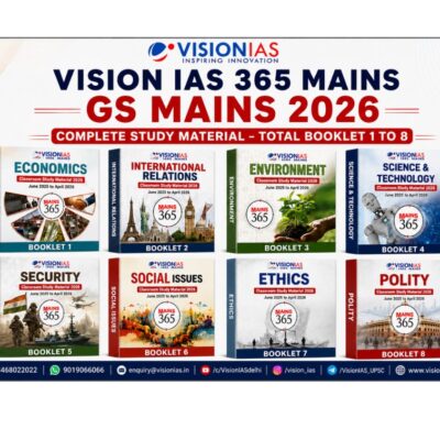 Vision IAS 365 Mains GS Mains 2026 – Complete Study Material (Booklets 1 to 8) PHOTOCOPY