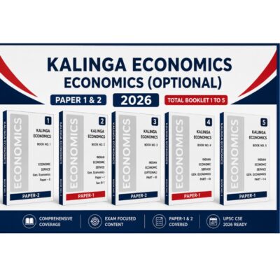 Kalinga IAS Economics Optional Printed Notes (Paper 1 & 2) 2026 – Set of 5 Booklets photocopy