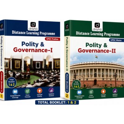 Drishti IAS Polity & Governance Books Set (Mains Part I & II) – Distance Learning Programme (Latest Edition) photocopy