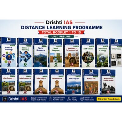Drishti IAS UPSC Prelims Distance Learning Programme (DLP) Complete Study Material Booklets (Booklets 1 to 15 Set) photocopy