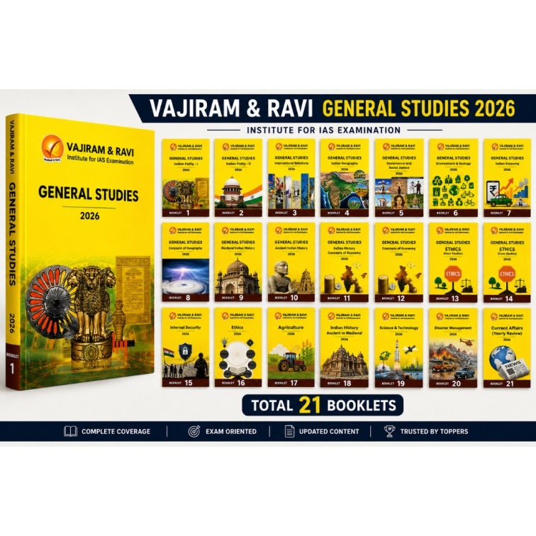 Vajiram & Ravi General Studies 2026 Books Set (21 Booklets) – Complete GS Study Material for UPSC CSE 2026 Preparation PHOTOCOPY