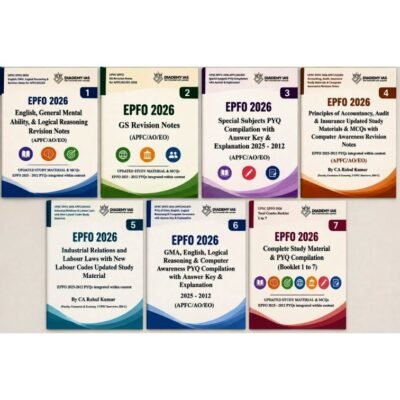 DIADEMY IAS UPSC EPFO 2026 Complete Study Material & PYQ Compilation (Booklets 1 to 7 Combo Set for APFC/AO/EO) (Photocopy)