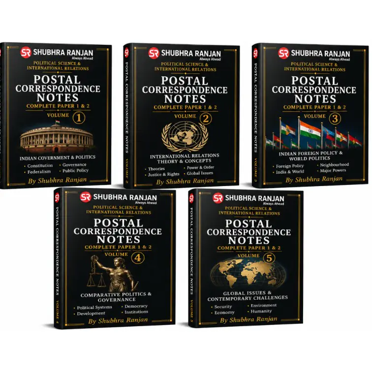 Shubhra Ranjan Political Science & International Relations (PSIR) Postal Correspondence Notes (Complete Set of 5 Volumes)