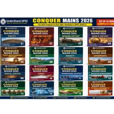 UnderStand UPSC Conquer Mains 2026 Study Material (Set of 16 Booklets) – Complete GS Mains Syllabus Coverage photocopy