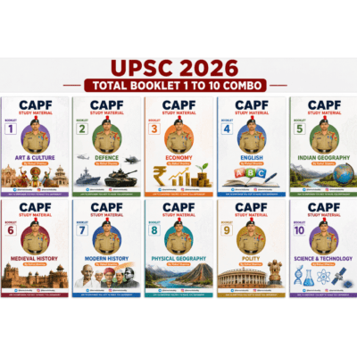 UPSC CAPF 2026 Complete Study Material Combo Pack (10 Booklets) photocopy