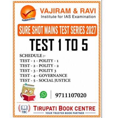 Vajiram & Ravi Sure Shot Mains Test Series 2027 - Tests 1 to 5 (Polity, Governance & Social Justice) PHOTOCOPY