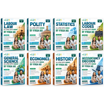 Vyasa IAS UPSC EPFO EO/AO & APFC Complete Study Material (Set of 8 Books) (photocopy)