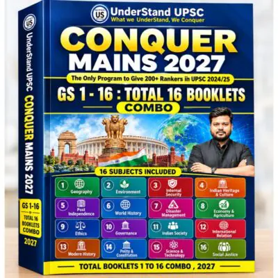 UnderStand UPSC Conquer Mains 2027 GS 1-4 Combo Set (16 Booklets) Photocopy