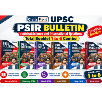 Civils Front UPSC PSIR Bulletin Current Affairs Study Material Combo Set - Total 6 Booklets (January 2026 to June 2026, English Medium) Photocopy