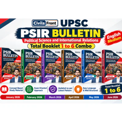 Civils Front UPSC PSIR Bulletin Current Affairs Study Material Combo Set - Total 6 Booklets (January 2026 to June 2026, English Medium) Photocopy