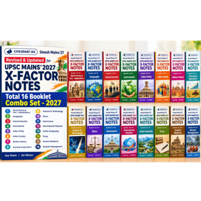 Civilsdaily IAS UPSC Mains 2027 X-Factor Notes – 16 Booklet Complete Combo Set PHOTOOCPY