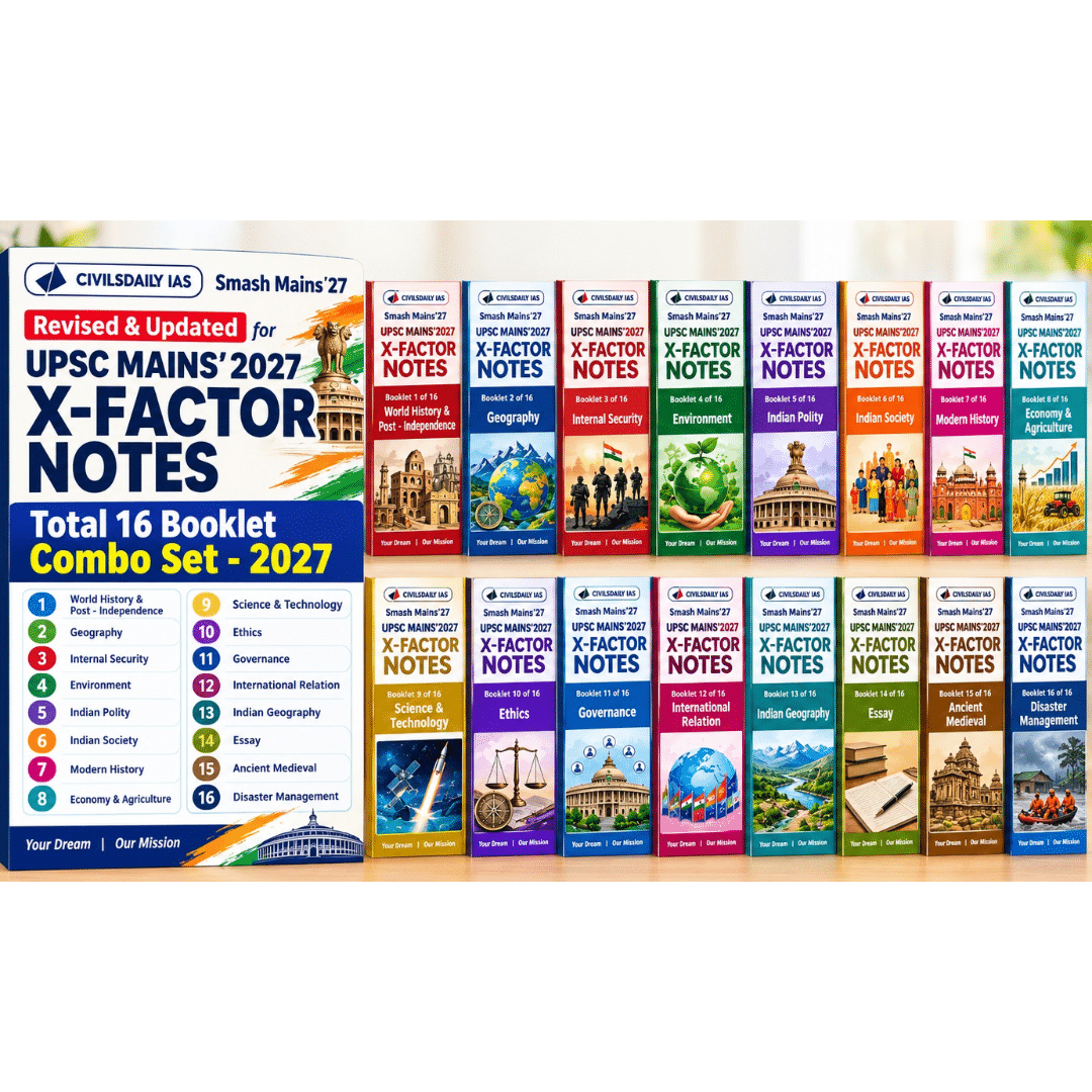 Civilsdaily IAS UPSC Mains 2027 X-Factor Notes – 16 Booklet Complete Combo Set PHOTOOCPY